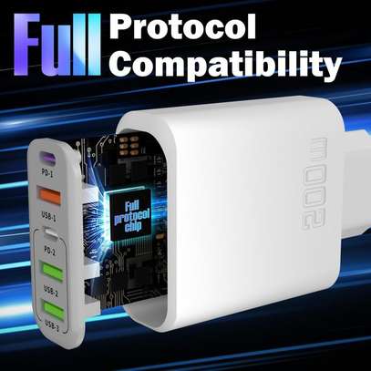 Chargeur USB rapide GaN 200W à 5 ports image 14