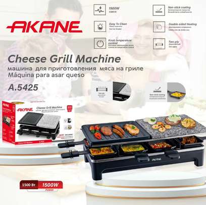 Machine à raclette et grill électrique noir gris 1500W image 2
