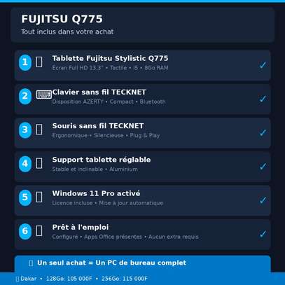 Fujitsu Stylistic Q775 – Tablette Windows 11 Pro image 6