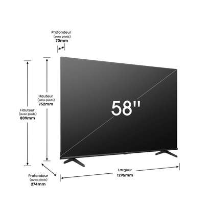 TELEVISEUR 58POUCES HISENSE LED UHD 4K SMART VIDAA 58A6N image 4