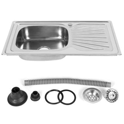 Evier de cuisine 1 bac lourd inox avec robinet image 3