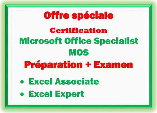 CERTIFICATION MICROSOFT OFFICE SPECIALIST : EXCEL image 1