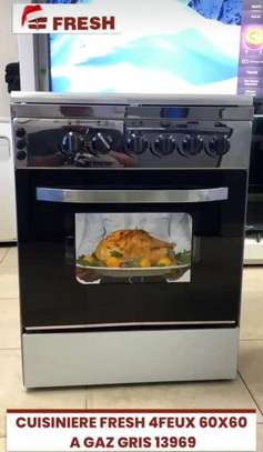 CUISINIÈRE FRESH 4FEUX 60X60 A GAZ GRIS image 2