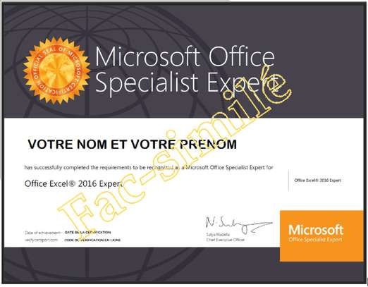 Examen de Certification Microsoft Office Spécialist image 3