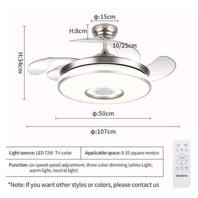 Ventilateur de plafond LED 42 pouces – image 4