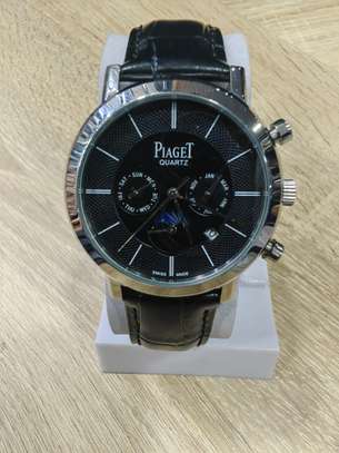 Piaget Montre Quartz Cuir Noir et Marron Chronographe image 4