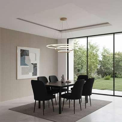 TABLE A MANGER 6PLACES 80X140 METAL NOIR T10 image 1