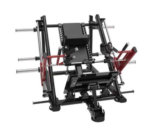 Machine musculation jambes rouge structure robuste image 2