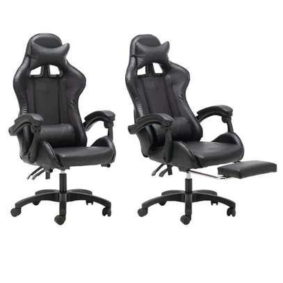 Chaise ergonomique rotative avec repose-pieds image 3