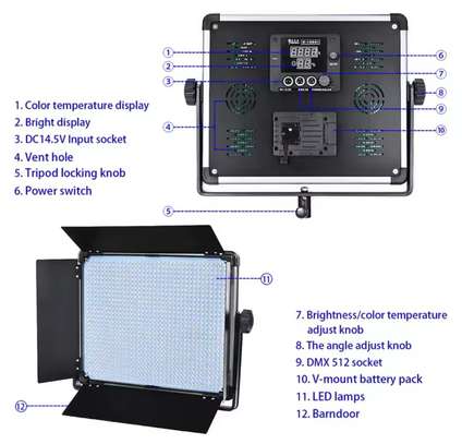 Lumière de studio LED Yidoblo 7 000 lumens 85 W D-1080II image 1