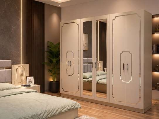 CHAMBRE A COUCHER ARMOIRE 6BATTANTS 5PIECES image 2