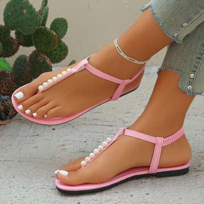 Pearl Thong Sandals Summer Fashion image 4