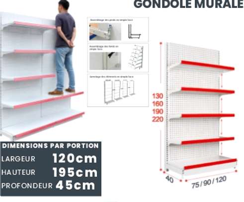 GONDOLE SUPERMARCHÉ - BOUTIQUE - PHARMACIE DEMONTABLE image 3