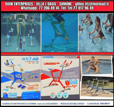 AQUABIKES VELOS PISCINES DOUBLE SPEED image 1