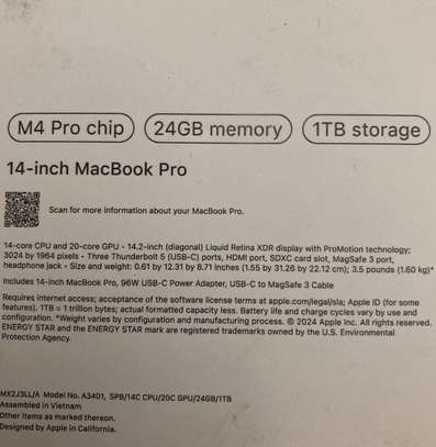 MacBook Pro 14'' M4 PRO 24GB SSD 1TB image 2