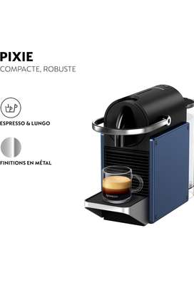 Nespresso PIXIE Bleu Nuit Métal Cafetière Espresso image 2
