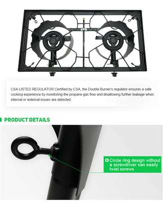 Cuisinière à double brûleur en fonte pour cuisine extérieur image 10
