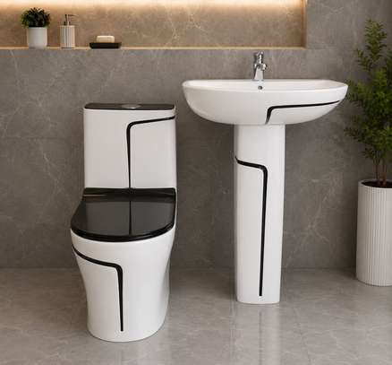 Ensemble chaise anglaise et Lavabo complet image 9