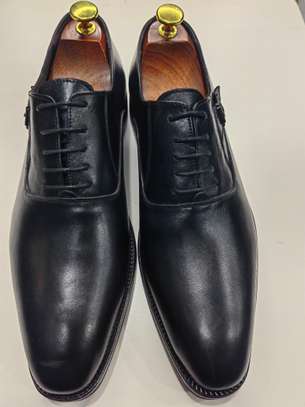 Chaussures cuir noir homme élégantes lacets boucle image 2