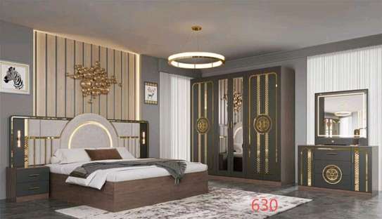 Ensemble chambre moderne complet lit armoires commode image 4