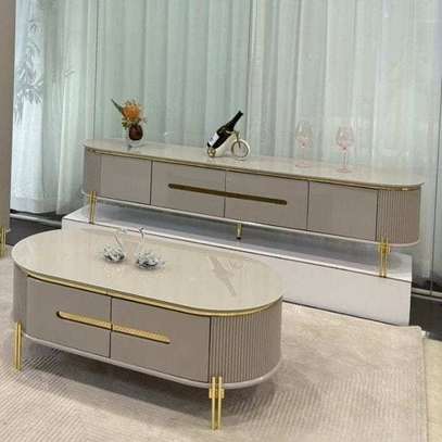 ENSEMBLE TABLE TV TABLE BASSE 6318+TV6318 image 1
