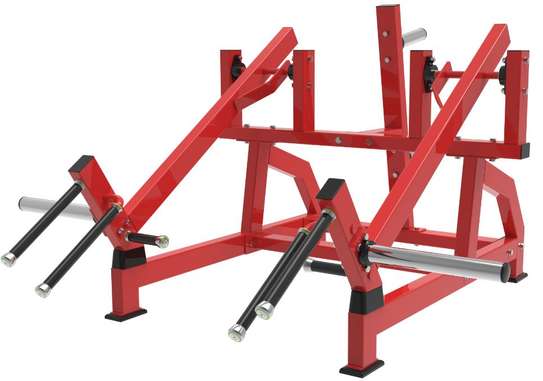 Machine squat jambes acier rouge capacité lourde image 1