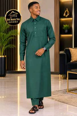 Qamis Col chemise manches poignets avec pantalon image 5