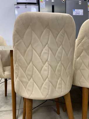 TABLE À MANGER 8PLACES 180X80 BOIS BLANC BEIGE C1 image 3