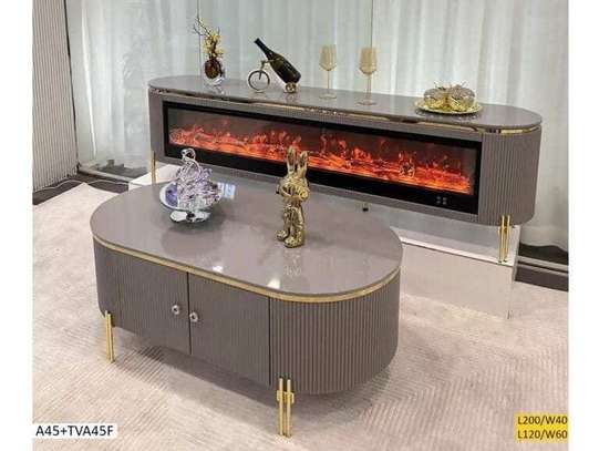 ENSEMBLE TABLE TV AQUARIUM TABLE BASSE A45+TVA45F image 1