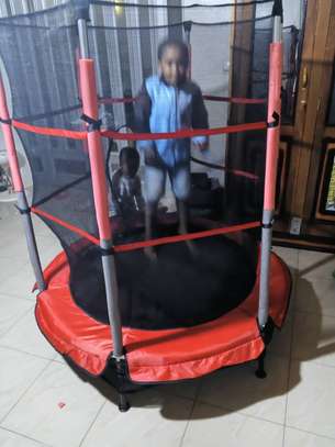 Trampoline enfants 140cm diamètre – Filet de sécurité 360° image 10