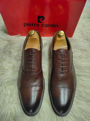 Pierre Cardin chaussures cuir noir classiques habillées image 3