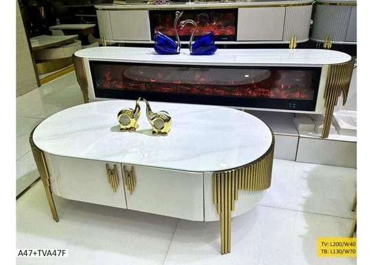ENSEMBLE TABLE TV AQUARIUM TABLE BASSE A47+TVA47F image 1