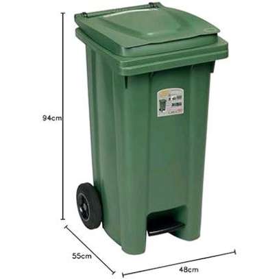 Poubelle à ordures 120 litres avec pédale image 2