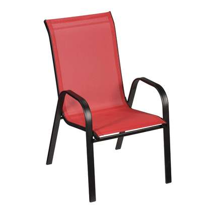 Chaise de jardin/d'extérieur rouge image 1