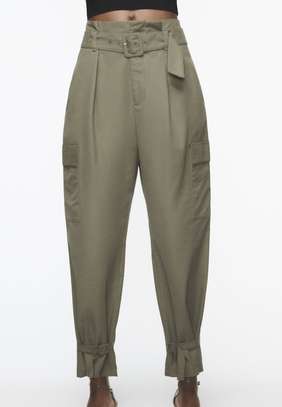 Pantalon cargo à ceinture - Zara image 1