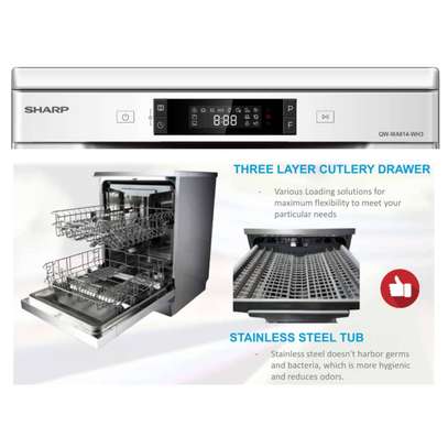 LAVE VAISSELLE 14COUVERTS SHARP BLANC QW MA814WHA image 3