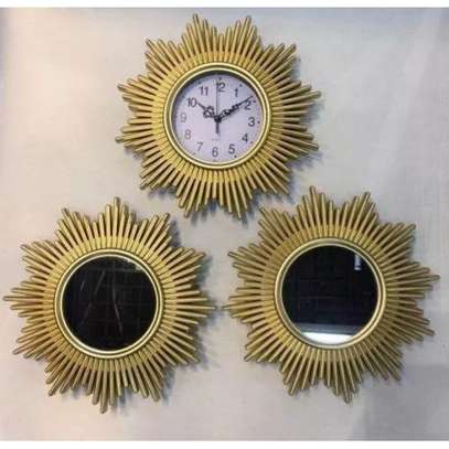 horloge murale 3d avec miroir 3PCS image 2