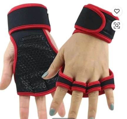 Gants moto demi-doigts cuir noir renforcés image 4