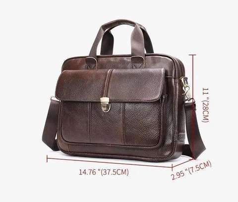 Sac d'ordinateur en Cuir véritable homme image 8