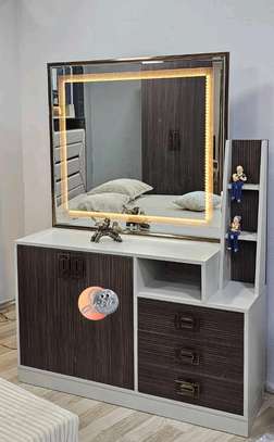 CHAMBRE A COUCHER ARMOIRE 6BATTANTS 6PIECES MARRON GRIS ANKA image 5