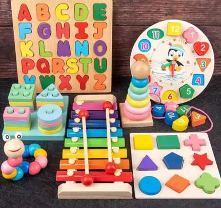 Kit de 5 jouets Montesorri En Bois Pour Enfant au choix image 1