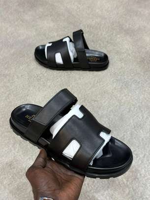 Prada sandales homme vert kaki noir décontracté image 7