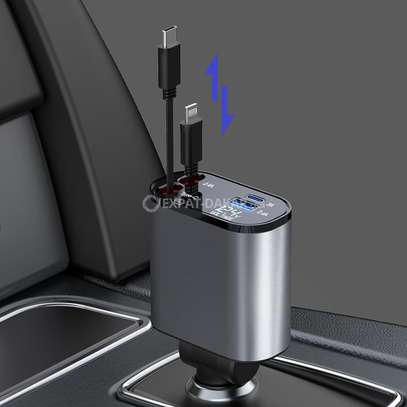 Chargeur de voiture rétractable 4 en 1, Charge rapide 66W image 9