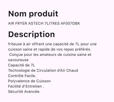 Air Fryer Astech 7L image 3