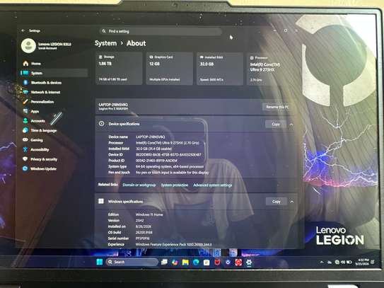 Legion Pro 5i 83LU OLED| Ultra 9| 5070ti| 32GB| 2TB image 5