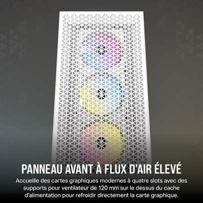 Boîtier Corsair 3000D RGB AIRFLOW Blanc ATX, 3x AR120 RGB image 6