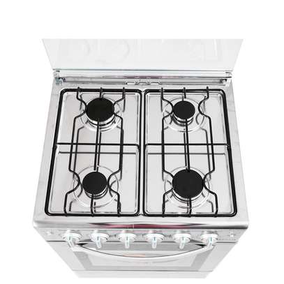CUISINIERE ASTECH 4FEUX 60X60 A GAZ AVEC FOUR A GAZ INOX image 4