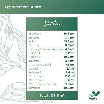 Appartements T5 neufs à vendre –  Ville Verte au Lac Rose image 6