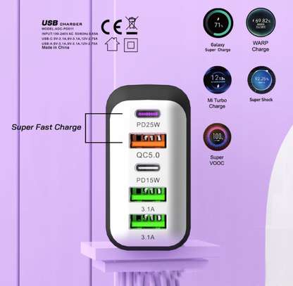 Chargeur USB rapide GaN 200W à 5 ports image 6