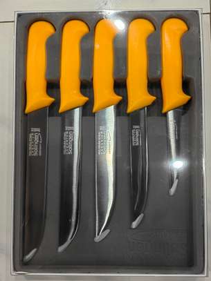 Solingen set 5 couteaux professionnels manche jaune image 2